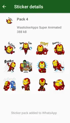 Super Heroes Stickers android App screenshot 2