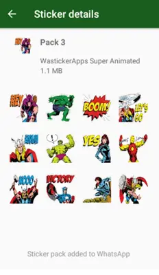 Super Heroes Stickers android App screenshot 3