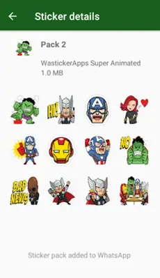 Super Heroes Stickers android App screenshot 4