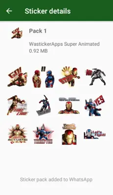 Super Heroes Stickers android App screenshot 5